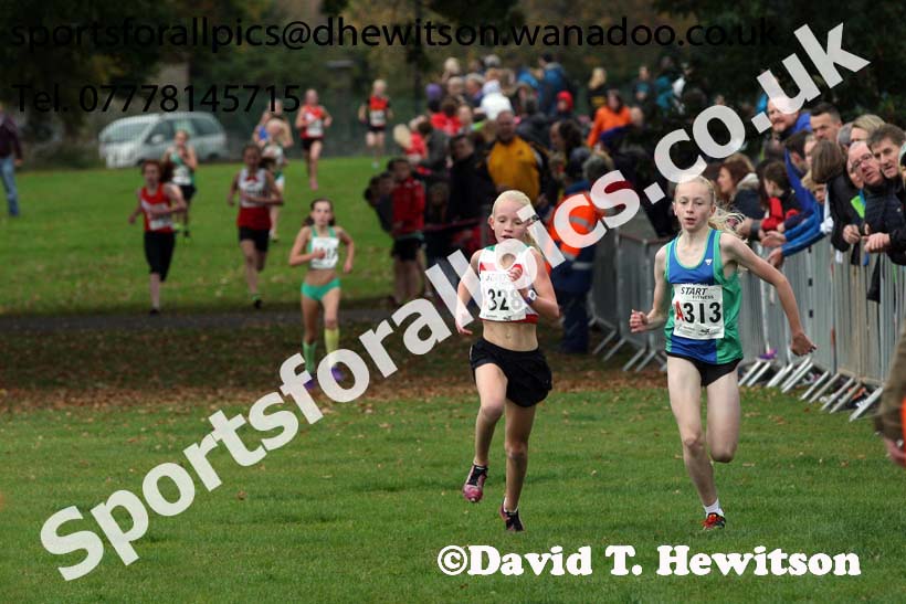 Girls under-13s Northern Cross Country Relays, Graves Park, Sheffield. Photo: David T. Hewitson/Sports for All Pics